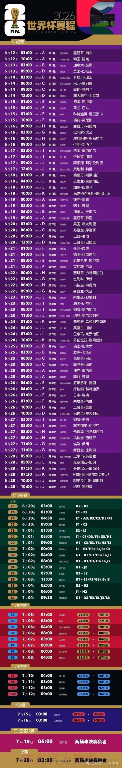 2026世界杯盛大开幕暨赛程展望